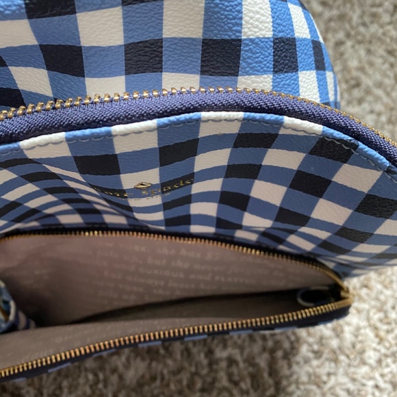 Kate Spade Blue Gingham Backpack